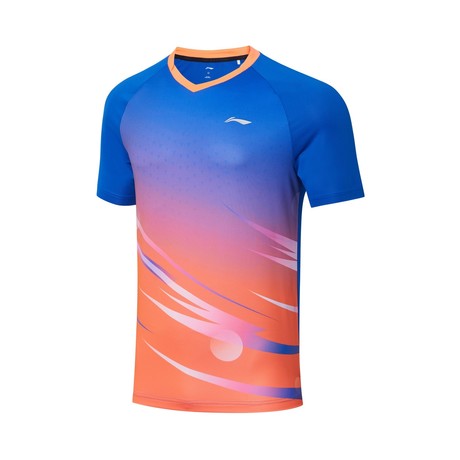 Tischtennis Herren Team Wettkampftrikot Topspin - blau-orange - AAYT031-4 M = S EU