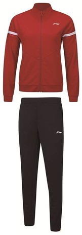 Damen Trainingsanzug Team Line rot/schwarz - AWES006-4 XXL = XL EU