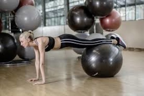 Yoga/ Fitness Sitzball Gymnastikball Set hellblau 75 cm