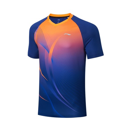 Tischtennis Herren Team Wettkampftrikot Topspin - blau-orange - AAYT031-4 3XS = 4XS EU